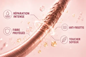 Fibre capillaire 3D Renaissance Hair K Paris pour réparer les cheveux abîmés, protéger la fibre et réduire les frisottis