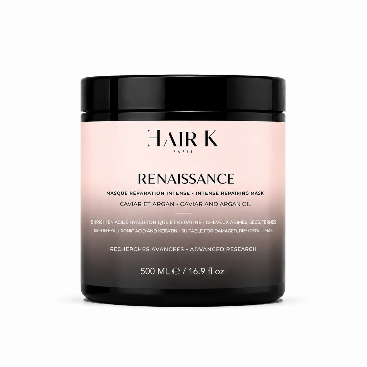 masque reparation profonde hair k paris 1 - Hair K Paris Masque capillaire Renaissance Hair K Paris au caviar, huile d’argan, kératine et acide hyaluronique pour nourrir et réparer intensément la fibre capillaire.