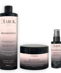 Routine Renaissance Hair K Paris pour cheveux abîmés et fragilisés.