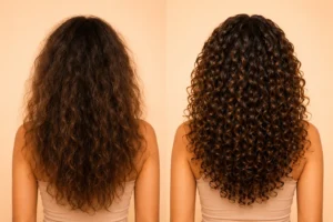 hair k paris avant apres cheveux boucles routine curl - Hair K Paris Avant après de la routine Curl Hair K Paris avec des boucles plus définies, souples et disciplinées
