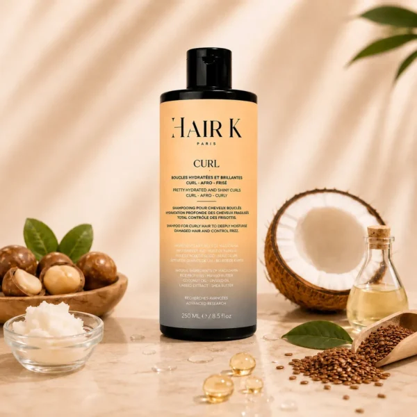 Curl Shampoo - Feuchtigkeitsspende und Anti-Frizz - Lockiges Haar -Mango und Leinsamen – Bild 2