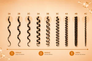 hair k paris types de boucles cheveux ondules boucles frises curl - Hair K Paris Guide des types de boucles de cheveux 2B à 4C présenté par la collection Curl Hair K Paris. Cheveux ondulés, bouclés, frisés et crépus avec définition, hydratation et contrôle des frisottis.