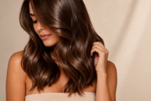 Cheveux nourris, brillants et soyeux après la routine capillaire Nutri Boost Hair K Paris pour cheveux secs et déshydratés