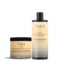 Routine Curl Hair K Paris pour cheveux afro et bouclés, shampoing et masque sans sulfates, hydratation intense et définition professionnelle des boucles