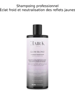 Shampoing violet professionnel Glow Blond Hair K Paris pour cheveux blonds neutralisant les reflets jaunes et ravivant l'éclat froid