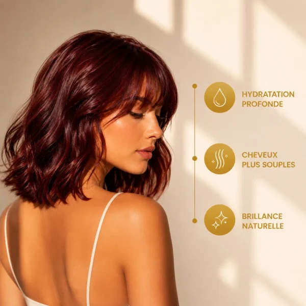 Soin hydratant professionnel Hair K Paris pour cheveux secs, déshydratés et ternes avec hydratation profonde, souplesse et brillance naturelle