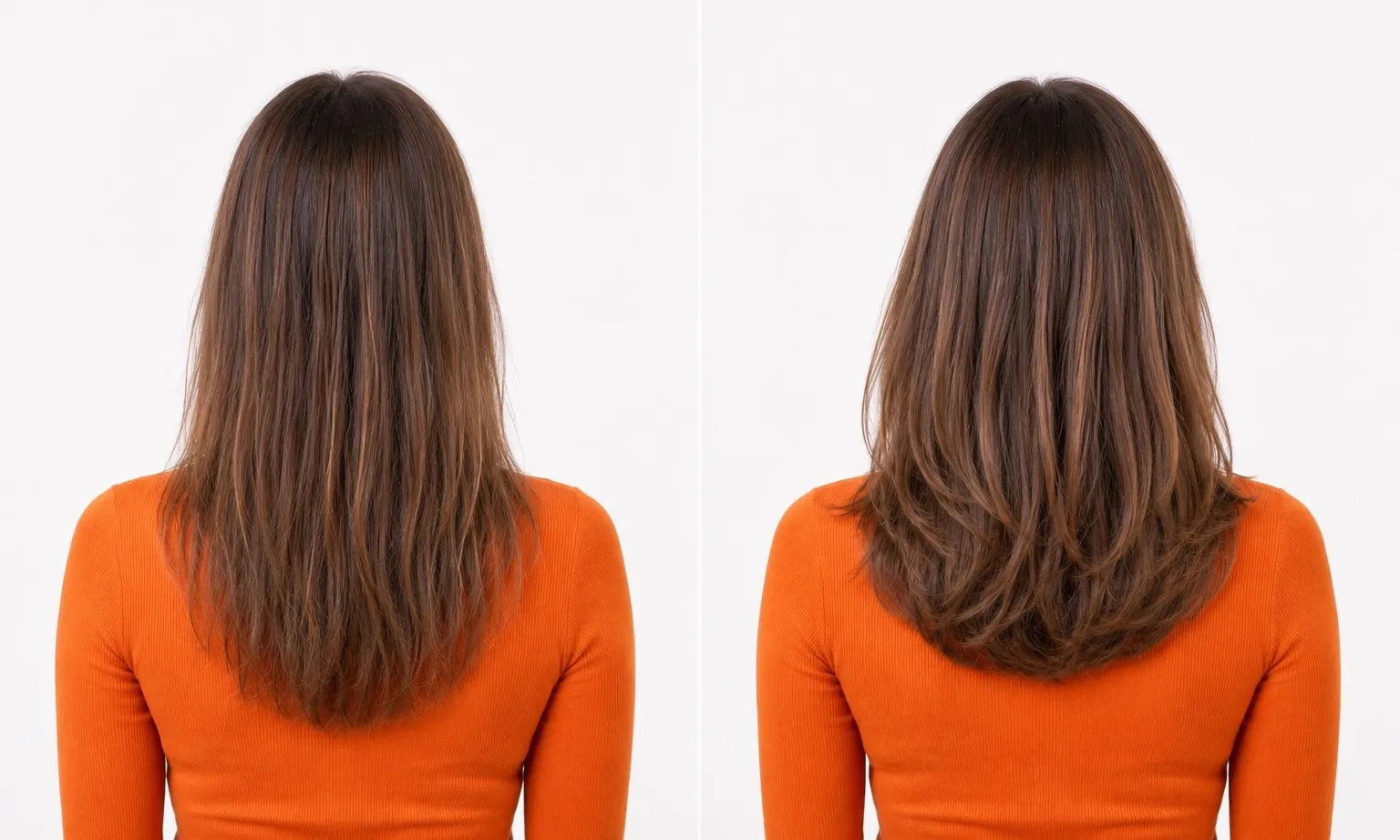 resultat routine abondance cheveux plats volume - Hair K Paris Résultat avant après de la routine Abondance sur des cheveux plats et sans volume